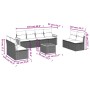 8-piece garden sofa set and black synthetic rattan cushions by , Garden sets - Ref: Foro24-3259977, Price: 490,36 €, Discount: %