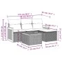 Garden sofa set with cushions 5 pieces beige synthetic rattan by , Garden sets - Ref: Foro24-3259994, Price: 318,01 €, Discou...
