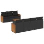 8-teiliges Gartensofa-Set und schwarze synthetische Rattankissen von , Gartensets - Ref: Foro24-3259885, Preis: 484,23 €, Rab...