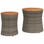 Garten-Beistelltische 2 Stück graue Rattan-Holzoberfläche von , Gartentische - Ref: Foro24-366289, Preis: 153,77 €, Rabatt: %