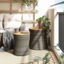 Garten-Beistelltische 2 Stück graue Rattan-Holzoberfläche von , Gartentische - Ref: Foro24-366289, Preis: 153,77 €, Rabatt: %