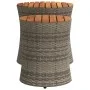 Garden side tables 2 pieces gray rattan wooden surface by , Garden tables - Ref: Foro24-366289, Price: 150,33 €, Discount: %