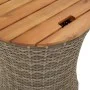 Garden side tables 2 pieces gray rattan wooden surface by , Garden tables - Ref: Foro24-366289, Price: 150,33 €, Discount: %