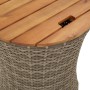 Garten-Beistelltische 2 Stück graue Rattan-Holzoberfläche von , Gartentische - Ref: Foro24-366289, Preis: 153,77 €, Rabatt: %