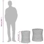 Garden side tables 2 pieces gray rattan wooden surface by , Garden tables - Ref: Foro24-366289, Price: 150,33 €, Discount: %