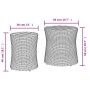 Garden side tables 2 pieces gray rattan wooden surface by , Garden tables - Ref: Foro24-366289, Price: 154,60 €, Discount: %