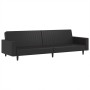 Sofá cama de 2 plazas cuero sintético negro de , Sofás - Ref: Foro24-375951, Precio: 268,49 €, Descuento: %
