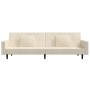 2-seater sofa bed with two cream velvet pillows by , Sofas - Ref: Foro24-375823, Price: 281,89 €, Discount: %
