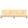 Sofá cama de 2 plazas con dos almohadas terciopelo color crema de , Sofás - Ref: Foro24-375814, Precio: 214,86 €