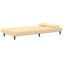 Sofá cama de 2 plazas con dos almohadas terciopelo color crema de , Sofás - Ref: Foro24-375814, Precio: 214,86 €
