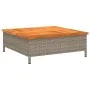 Gartentisch aus Rattan und grauem Akazienholz, 70 x 70 x 25 cm von , Gartentische - Ref: Foro24-3281630, Preis: 74,17 €, Raba...