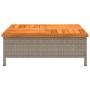 Gartentisch aus Rattan und grauem Akazienholz, 70 x 70 x 25 cm von , Gartentische - Ref: Foro24-3281630, Preis: 71,35 €, Raba...