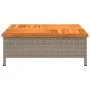 Gartentisch aus Rattan und grauem Akazienholz, 70 x 70 x 25 cm von , Gartentische - Ref: Foro24-3281630, Preis: 74,17 €, Raba...