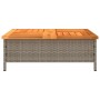 Gartentisch aus Rattan und grauem Akazienholz, 70 x 70 x 25 cm von , Gartentische - Ref: Foro24-3281630, Preis: 71,35 €, Raba...