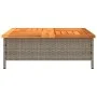 Gartentisch aus Rattan und grauem Akazienholz, 70 x 70 x 25 cm von , Gartentische - Ref: Foro24-3281630, Preis: 74,17 €, Raba...