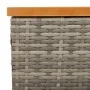 Gartentisch aus Rattan und grauem Akazienholz, 70 x 70 x 25 cm von , Gartentische - Ref: Foro24-3281630, Preis: 74,17 €, Raba...