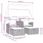 2 seater garden sofa with awning and beige PE rattan stools by , Outdoor sofas - Ref: Foro24-365802, Price: 362,20 €, Discoun...