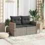 Garden sofa with cushions 2 seater gray synthetic rattan by , Outdoor sofas - Ref: Foro24-366144, Price: 144,92 €, Discount: %
