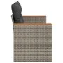 Garden sofa with cushions 2 seater gray synthetic rattan by , Outdoor sofas - Ref: Foro24-366144, Price: 144,92 €, Discount: %
