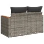 Garden sofa with cushions 2 seater gray synthetic rattan by , Outdoor sofas - Ref: Foro24-366144, Price: 144,92 €, Discount: %