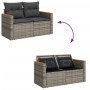 Garden sofa with cushions 2 seater gray synthetic rattan by , Outdoor sofas - Ref: Foro24-366144, Price: 146,56 €, Discount: %