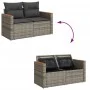 Garden sofa with cushions 2 seater gray synthetic rattan by , Outdoor sofas - Ref: Foro24-366144, Price: 144,92 €, Discount: %