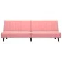 Rosafarbenes 2-Sitzer-Schlafsofa aus Samt von , Sofas - Ref: Foro24-375930, Preis: 231,21 €, Rabatt: %