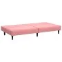 Rosafarbenes 2-Sitzer-Schlafsofa aus Samt von , Sofas - Ref: Foro24-375930, Preis: 231,21 €, Rabatt: %