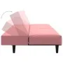 Rosafarbenes 2-Sitzer-Schlafsofa aus Samt von , Sofas - Ref: Foro24-375930, Preis: 231,21 €, Rabatt: %
