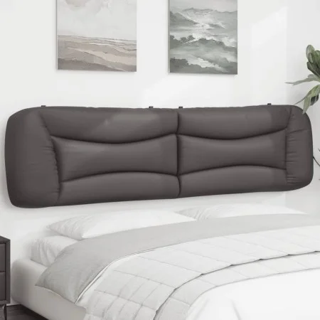 Gray synthetic leather padded bed headboard 200 cm by , Headboards and footboards - Ref: Foro24-374626, Price: 93,44 €, Disco...