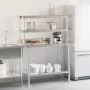 Mesa de trabajo para cocina con estante acero inox 110x55x150cm de , Restauración - Ref: Foro24-3208904, Precio: 263,13 €, De...