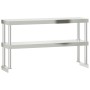 Mesa de trabajo para cocina con estante acero inox 110x55x150cm