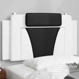 Padded headboard synthetic leather white black 100 cm by , Headboards and footboards - Ref: Foro24-374780, Price: 42,27 €, Di...