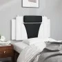 Cabecero de cama acolchado cuero sintético blanco negro 100 cm de , Cabeceros y pies de cama - Ref: Foro24-374780, Precio: 42...