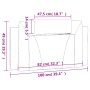 Gepolstertes Kopfteil Kunstleder weiß schwarz 100 cm von , Kopf- und Fußteile - Ref: Foro24-374780, Preis: 42,94 €, Rabatt: %