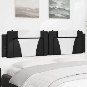 Gepolstertes Kopfteil Kunstleder schwarz weiß 200 cm von , Kopf- und Fußteile - Ref: Foro24-374819, Preis: 64,48 €, Rabatt: %