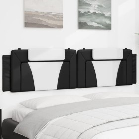 Padded headboard synthetic leather black white 200 cm by , Headboards and footboards - Ref: Foro24-374819, Price: 69,76 €, Di...