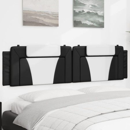 Gepolstertes Kopfteil Kunstleder schwarz weiß 200 cm von , Kopf- und Fußteile - Ref: Foro24-374819, Preis: 69,76 €, Rabatt: %