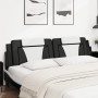 Gepolstertes Kopfteil Kunstleder schwarz weiß 200 cm von , Kopf- und Fußteile - Ref: Foro24-374819, Preis: 69,76 €, Rabatt: %