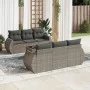 7-piece garden sofa set with gray PE rattan cushions by , Garden sets - Ref: Foro24-3253447, Price: 497,10 €, Discount: %