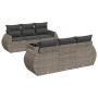Set de sofás de jardín 7 piezas con cojines ratán PE gris de , Conjuntos de jardín - Ref: Foro24-3253447, Precio: 491,89 €