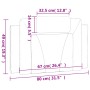 Weißes gepolstertes Bettkopfteil aus Kunstleder, 80 cm von , Kopf- und Fußteile - Ref: Foro24-374761, Preis: 30,47 €, Rabatt: %