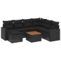 8-piece garden sofa set and black synthetic rattan cushions by , Modular outdoor sofas - Ref: Foro24-3224235, Price: 491,94 €...