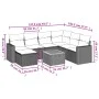 8-piece garden sofa set and black synthetic rattan cushions by , Modular outdoor sofas - Ref: Foro24-3224235, Price: 491,94 €...