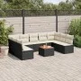 Garden sofa set 10 pieces with black synthetic rattan cushions by , Garden sets - Ref: Foro24-3223788, Price: 544,40 €, Disco...