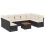 Garden sofa set 10 pieces with black synthetic rattan cushions by , Garden sets - Ref: Foro24-3223788, Price: 544,40 €, Disco...