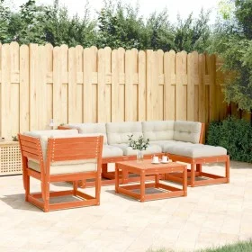 Gartenmöbel-Set 5-teilig mit wachsbraunen Kissen aus Kiefernholz von , Gartensets - Ref: Foro24-3216922, Preis: 604,33 €, Rab...