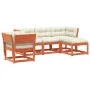 Gartenmöbel-Set 5-teilig mit wachsbraunen Kissen aus Kiefernholz von , Gartensets - Ref: Foro24-3216922, Preis: 604,32 €, Rab...
