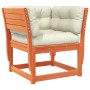 Garden furniture set 5 pieces with wax brown pine wood cushions by , Garden sets - Ref: Foro24-3216922, Price: 611,91 €, Disc...