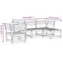Gartenmöbel-Set 5-teilig mit wachsbraunen Kissen aus Kiefernholz von , Gartensets - Ref: Foro24-3216922, Preis: 604,32 €, Rab...